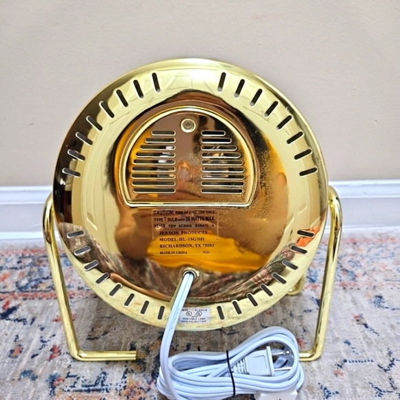 Jerdon Halo Lighted Makeup Mirror Gold MCM 5X Magnifying Fog Free, Vintage,Used - Picture 3 of 7